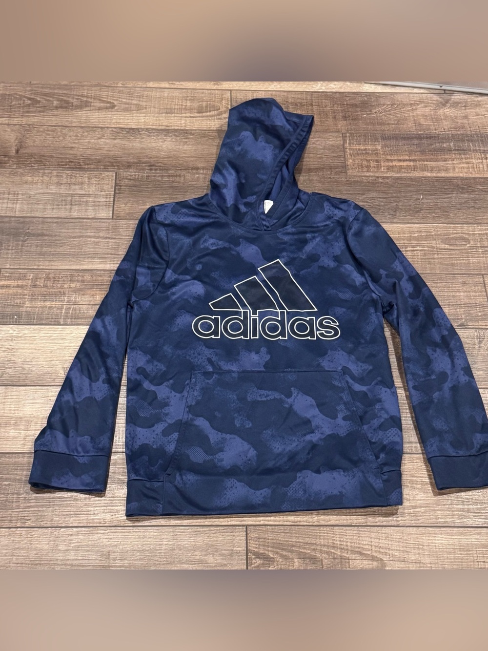 Adidas Kids Youth XL (18/20) Camo Logo Hoodie Sweatshirt Pullover Longsleeve